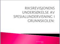 Rapport fra riksrevisjonen